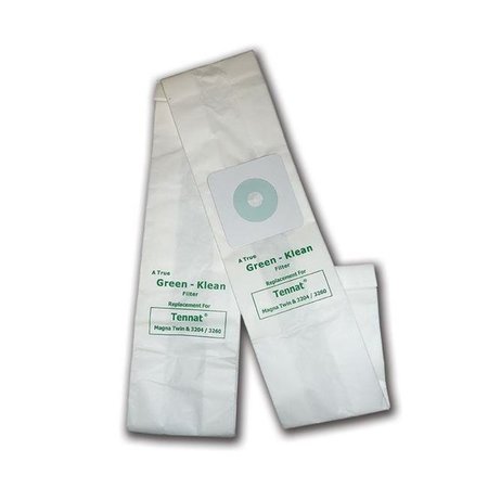 GREEN KLEAN Green Klean GK-MagTwin 22 in. Blue Star Tennant Nobles Magna Twin 2200-2600; Nobles S-Vac & Tennant Model 3240-3260 Replacement Vacuum Bags - Case of 10 GK-MagTwin